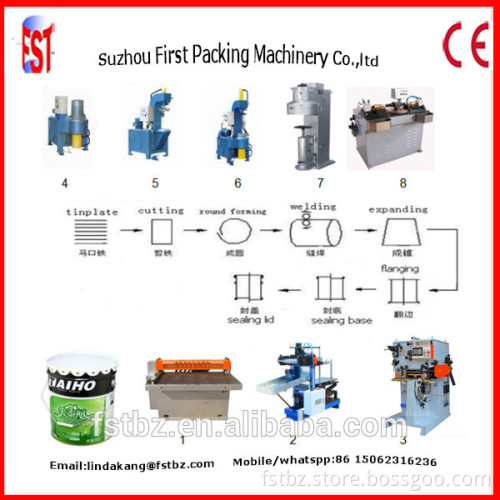 20L 22L 25L Semi Automatic Metal Tin Conical Bucket Making Machine